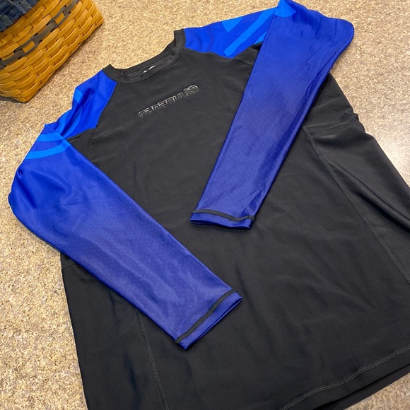 Sanabul Other - Sanabul Blue and Black Long Sleeve Active Rash Guard Large